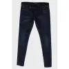 Navy blue low rise leans