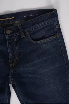 Navy blue low rise leans