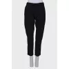 Straight fit wool trousers