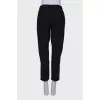 Straight fit wool trousers