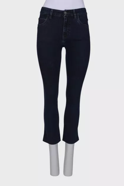 Navy blue high rise jeans