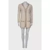 Beige suit with gold hardware