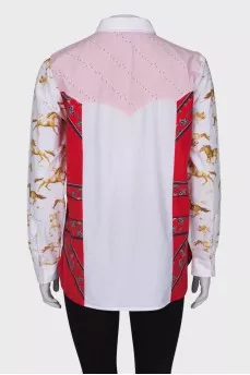 Combined print shirt