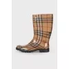 Rubber boots in signature print