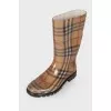 Rubber boots in signature print