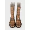 Rubber boots in signature print