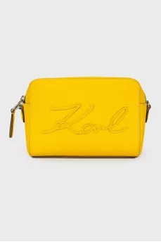 Yellow leather bag