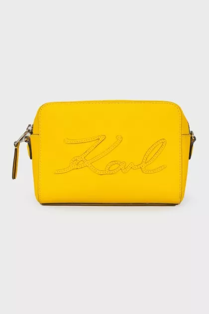 Yellow leather bag