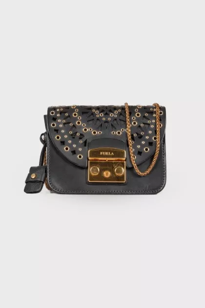 Perforated leather bag