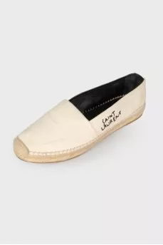 Espadrilles with embroidered brand logo