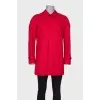 Men's red raincoat