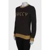 Black embroidered sweater