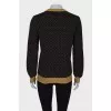 Black embroidered sweater