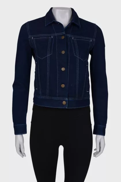 Navy denim jacket changeclear