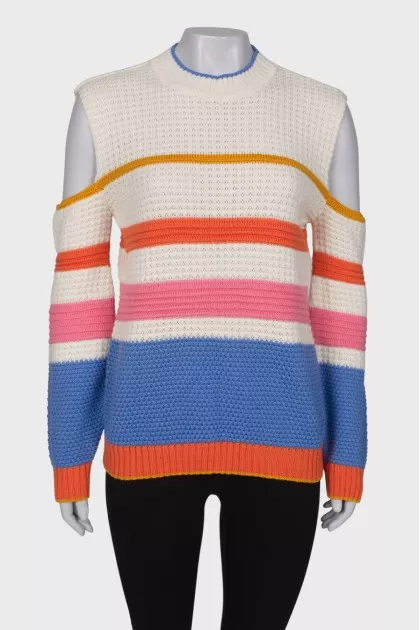 Knitted striped sweater