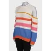Knitted striped sweater