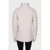 Wool sweater with zip