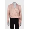 Wrap pink blouse
