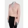 Wrap pink blouse