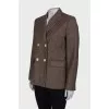 Checked double-breasted jacket