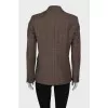 Checked double-breasted jacket