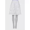 White skirt with lace