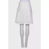 White skirt with lace