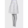 White skirt with lace