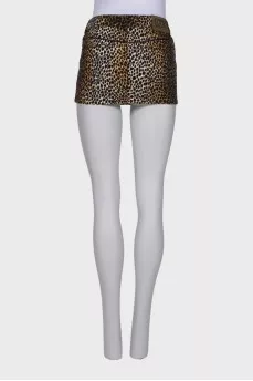 Miniskirt in leopard print