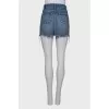 Denim skirt with pockets