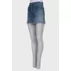 Denim skirt with pockets