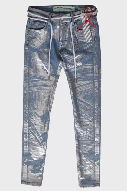Blue jeans in print
