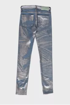Blue jeans in print