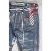 Blue jeans in print