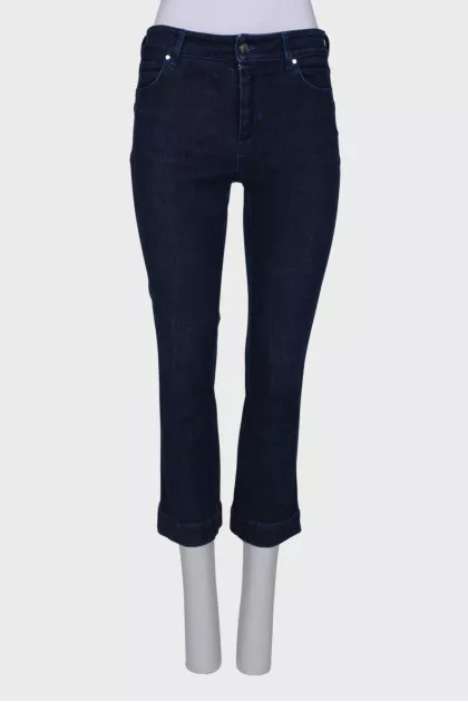 Navy blue straight fit jeans
