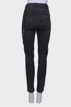 Black distressed jeans