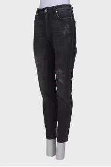 Black distressed jeans