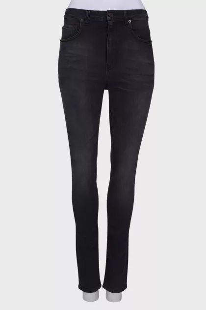 Charcoal denim jeans with tag