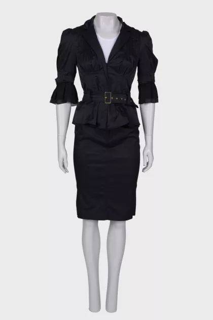 Black suit with frills