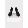 Shoes with rhinestone heels