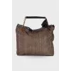 Brown snakeskin bag