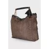 Brown snakeskin bag