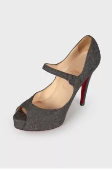 Open toecap textile shoes