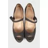 Open toecap textile shoes