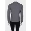 Gray sweatshirt with embroidery