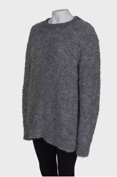 Gray oversized sweater