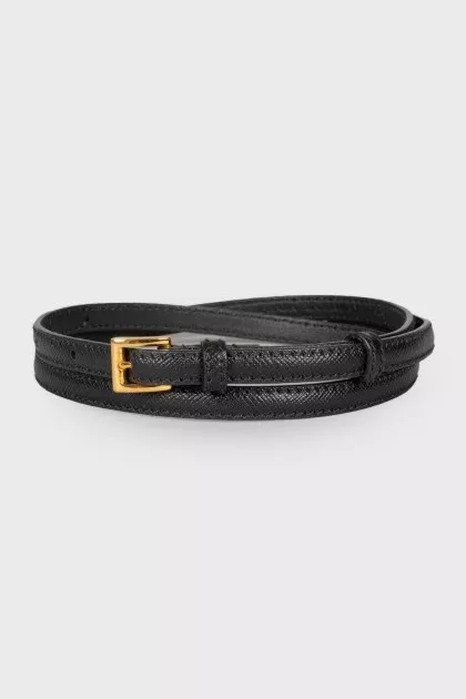 Black embossed belt