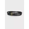 Embossed leather belt