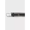 Textile belt with silver-tone hardware