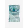Blue silk scarf with tag